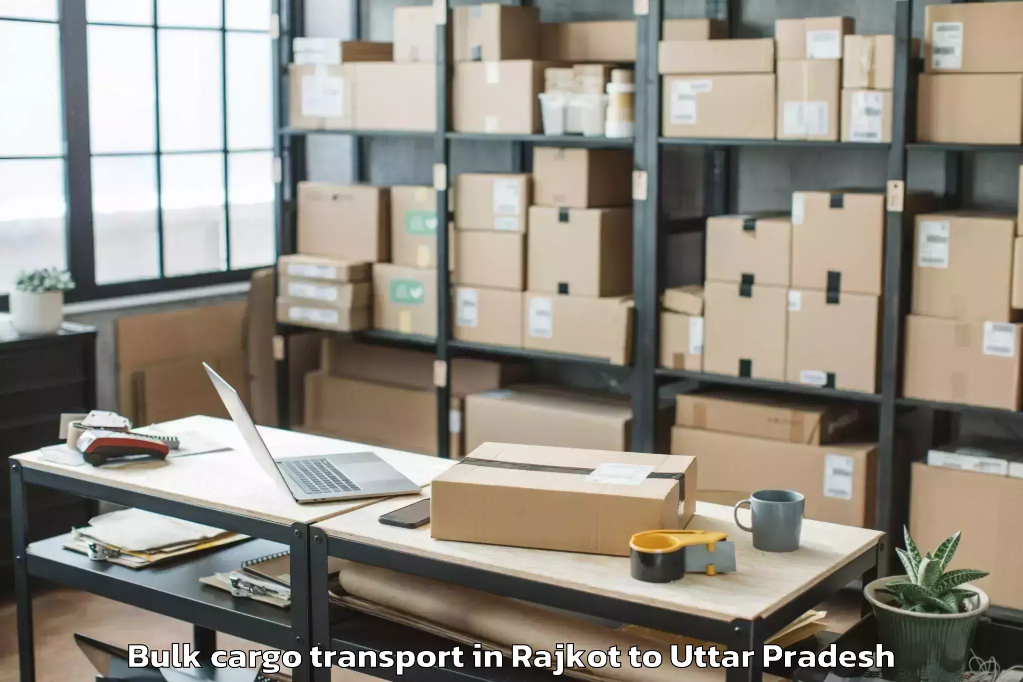 Easy Rajkot to Bhiti Bulk Cargo Transport Booking